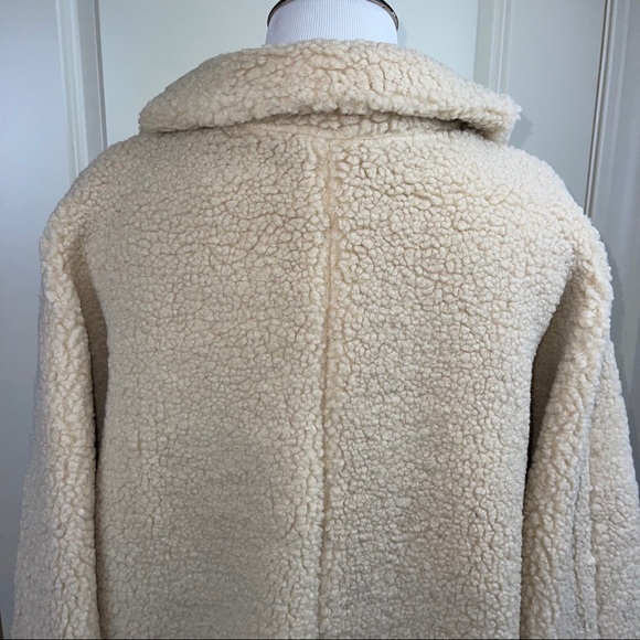 Free People Izzy Wrap Teddy Jacket Ecru Ivory - Picture 11 of 17